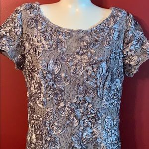 Alex Evenings Rosette A-Line Gown